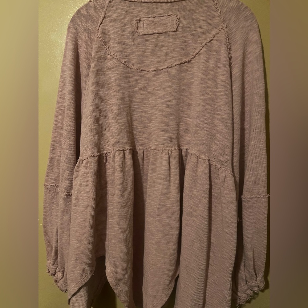 SOLD Free People we the free babydoll loose fit top size xs small pink boho - Picture 3 of 5